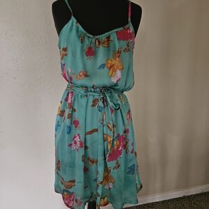 Floral Teal Dress